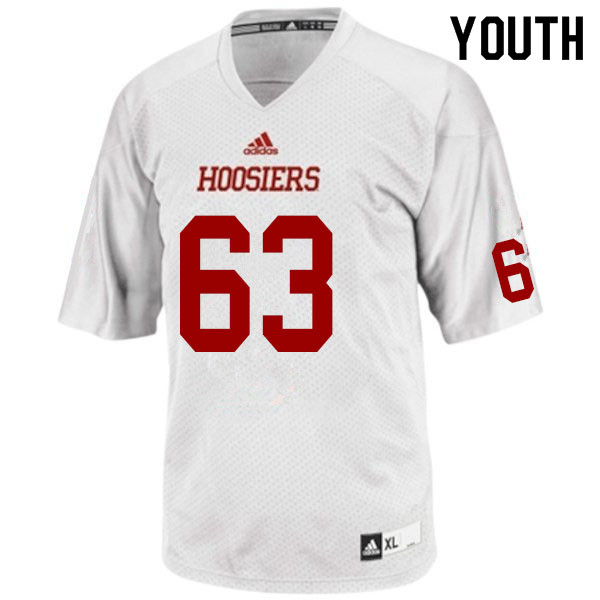 Youth #63 Andy Buttrell Indiana Hoosiers College Football Jerseys Sale-White